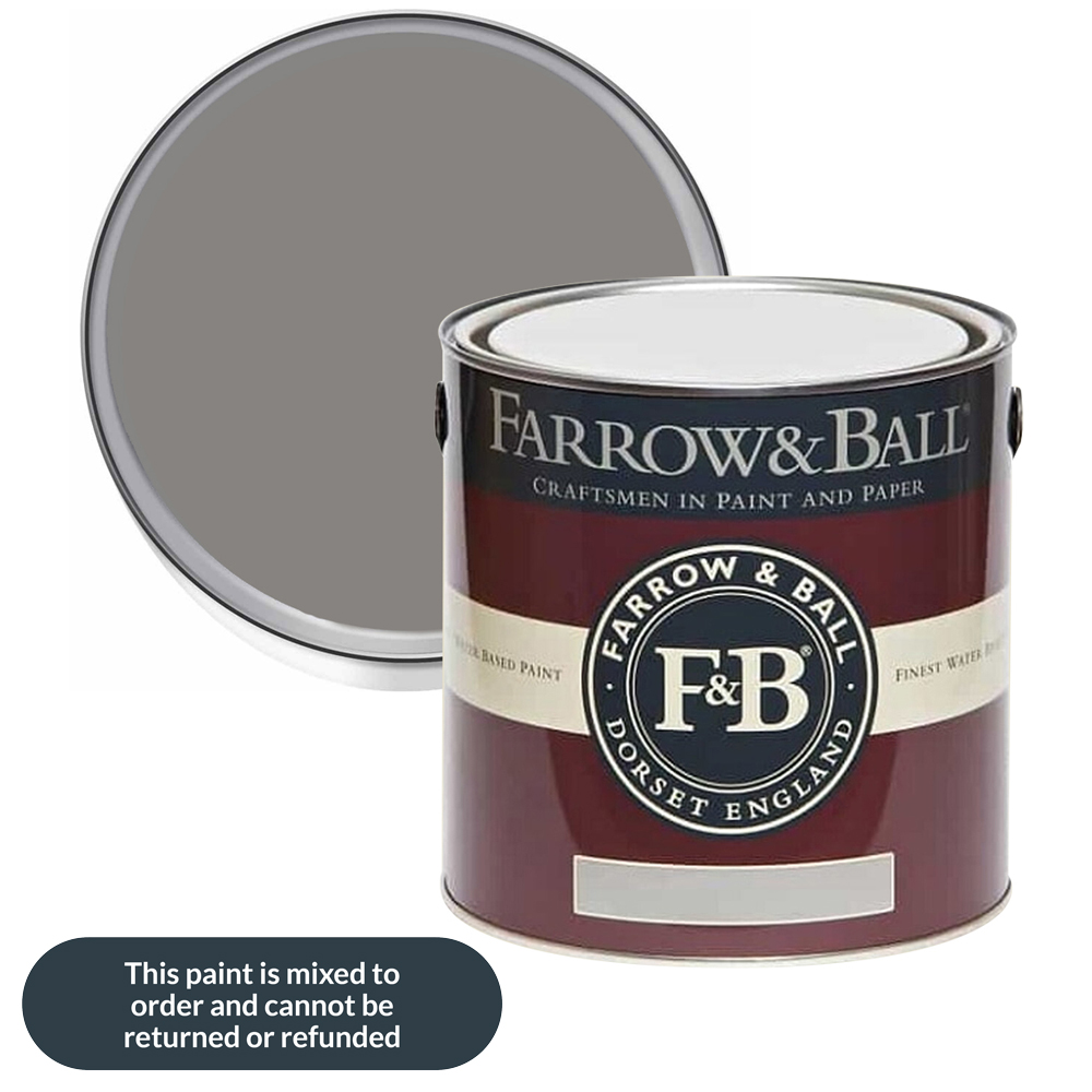 Farrow & Ball Modern Eggshell Mole's Breath Satin Paint 2.5L Image 1