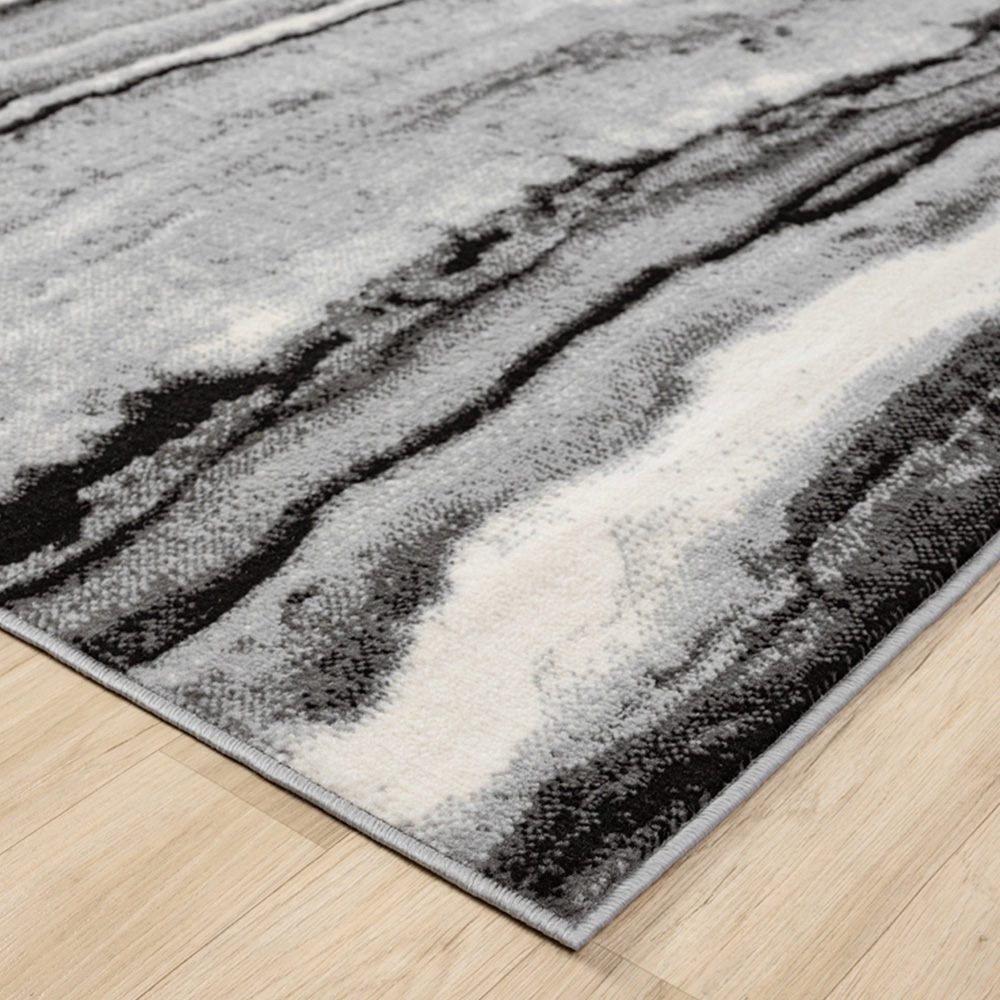 Desire Rugs Obsidian Grey Coast Waves Abstract Rug 200 x 290cm Image 3