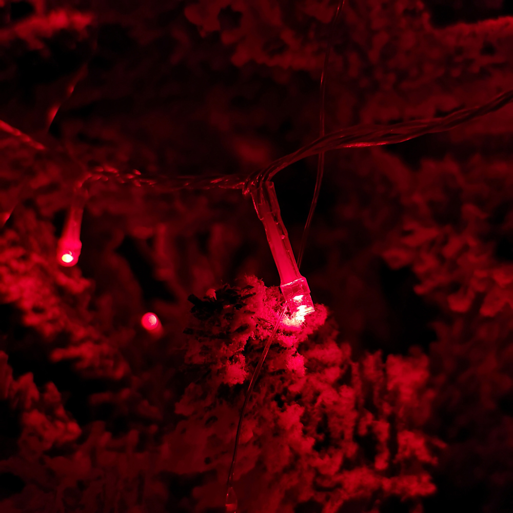 Samuel Alexander SupaBrights 200 Red LED Clear Cable Christmas String Lights 16m Image 4