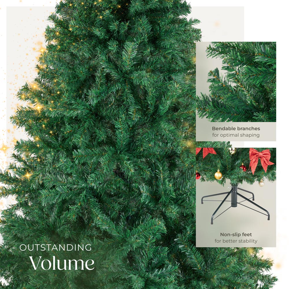 tectake Dasher Dense Needle Green Artificial Christmas Tree 6.8ft Image 3