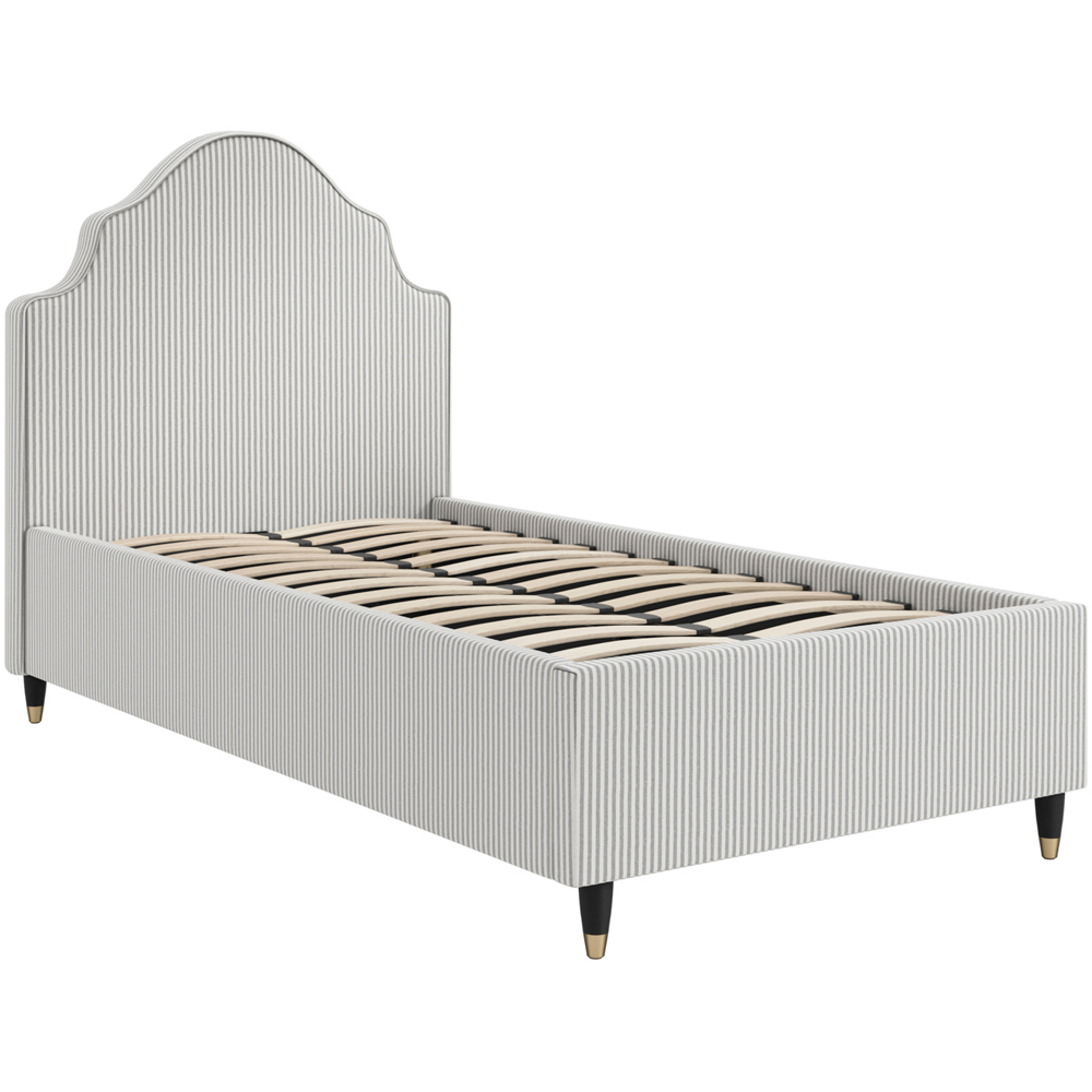 LPD Home Monterey Grey Single Thin Stripe Bed Image 2
