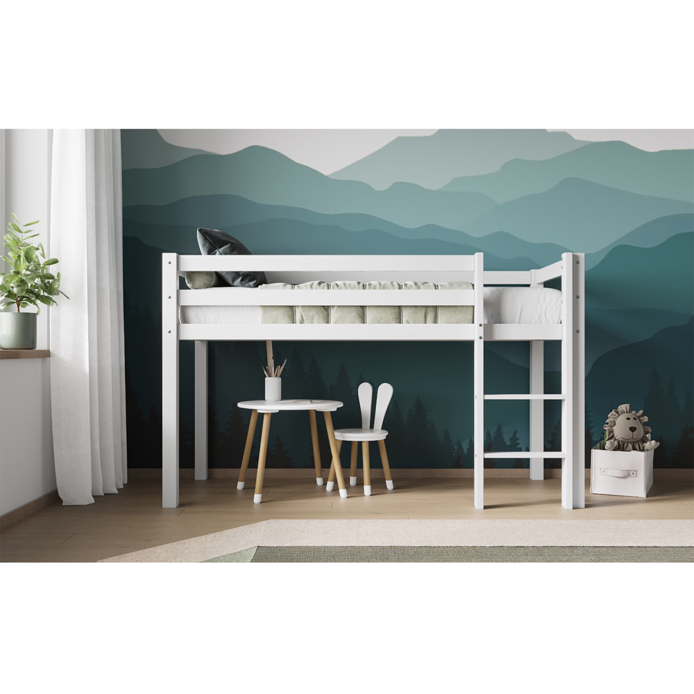 Flair Elara White Shorty Wooden Mid Sleeper Image 3