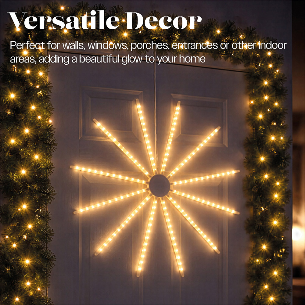 Xmas Haus 144 Warm White LED Hanging Windmill Meteor Light Christmas Decoration 60cm Image 5