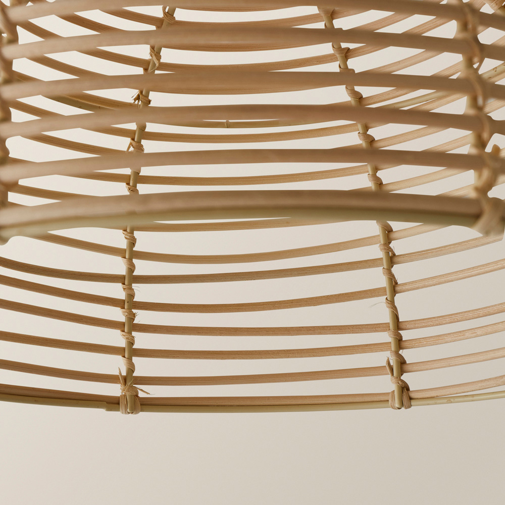 ValueLights Lobster Pot Cream Weave Basket Ceiling Lamp Shade Image 4