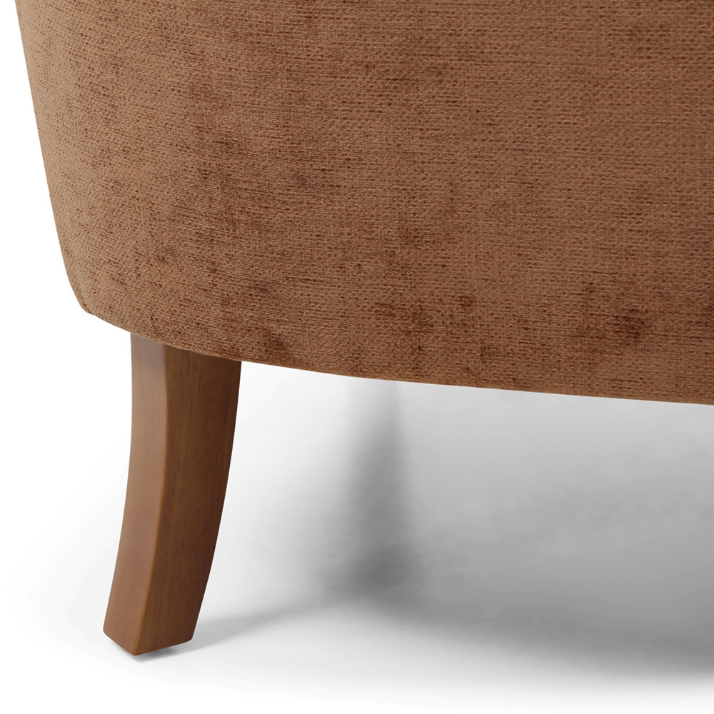 Roberta Toffee Chenille Wingback Armchair Image 8