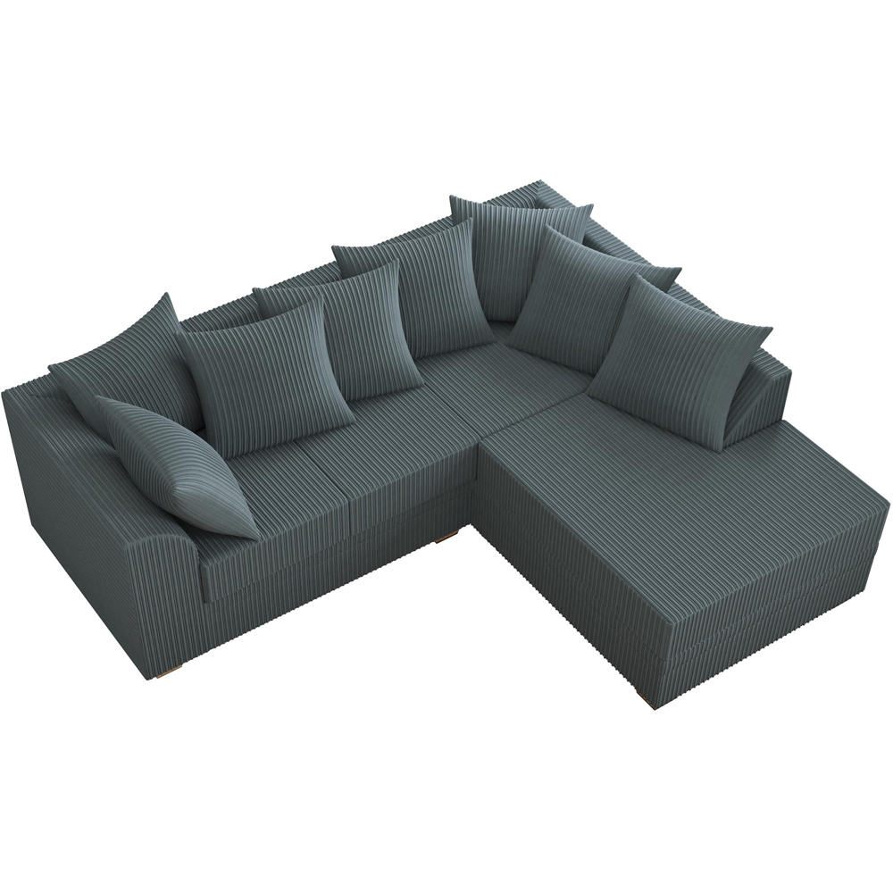 Modo 3 Seater Charcoal Jumbo Cord Right Hand Scatter Back L-Shape Corner Sofa Image 4