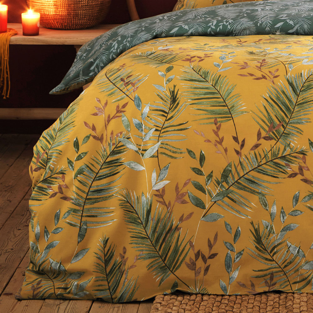furn. Mazari Double Mustard Duvet Set Image 3