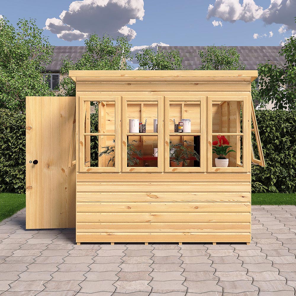 Shire 6 x 6ft Shiplap Style A Sun Pent Shed Image 7