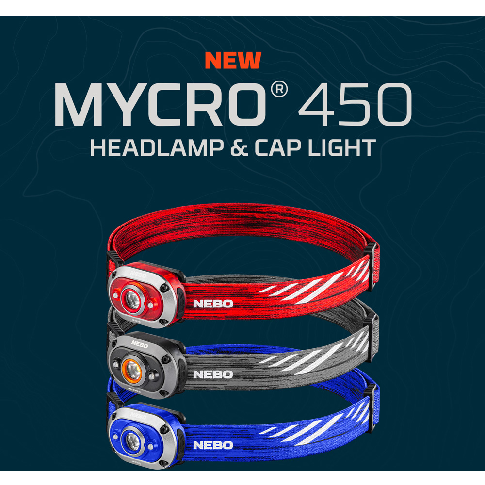 Nebo Mycro 450 2-in-1 450 Lumens Grey Rechargeable Detachable Headlamp and Cap Light Image 7