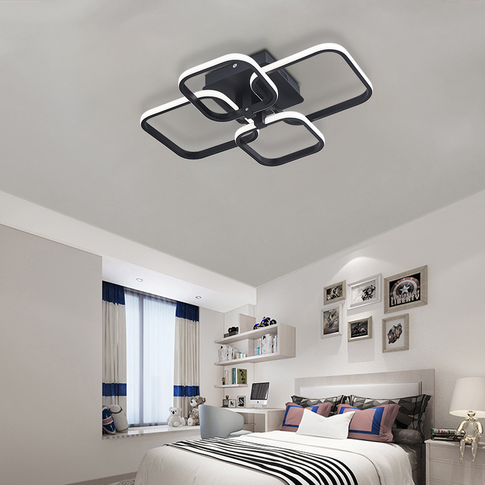 Living and Home Black 4 Head LED Ceiling Light Image 8