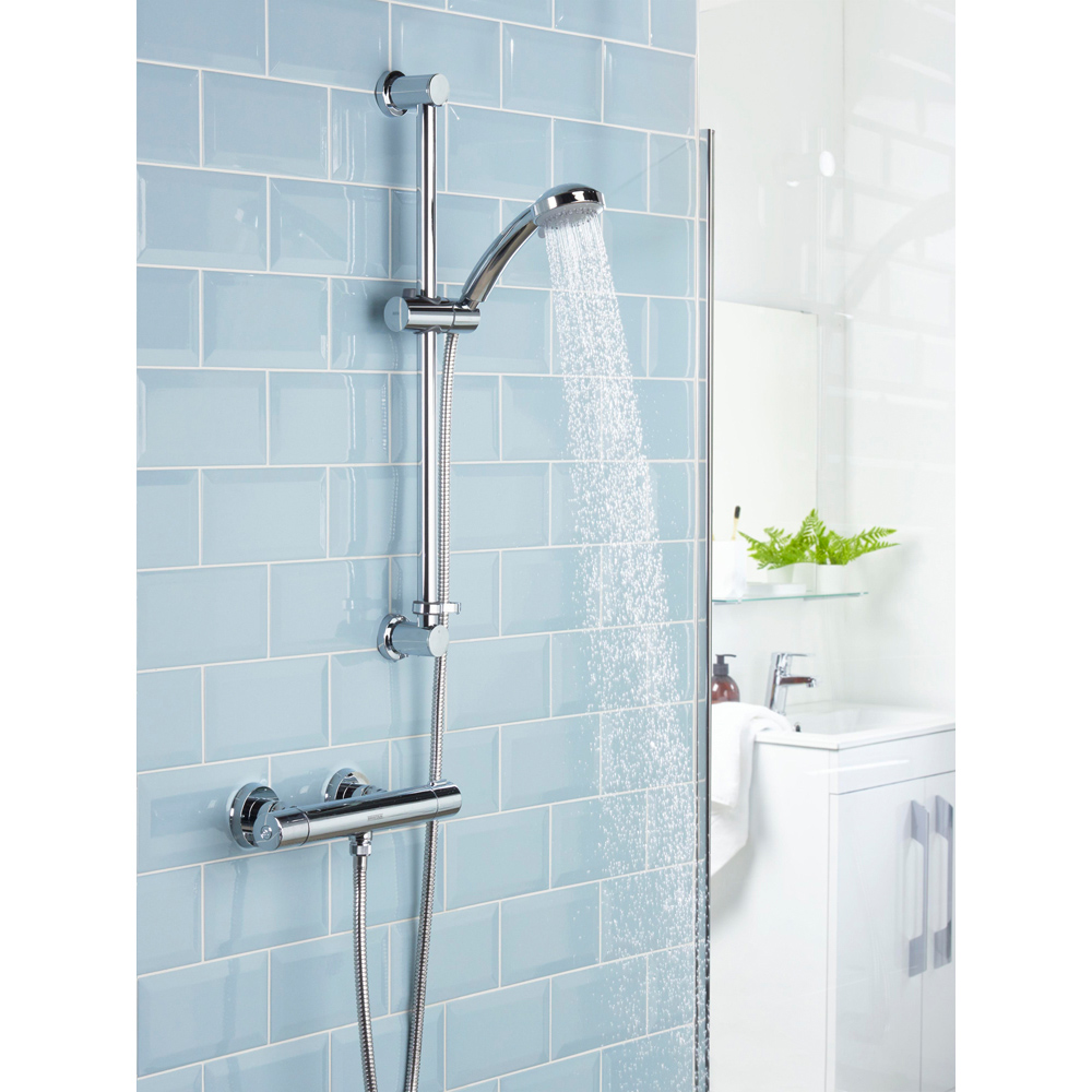 Bristan Frenzy Chrome Cool Touch Thermostatic Bar Mixer Shower with Handset Image 5