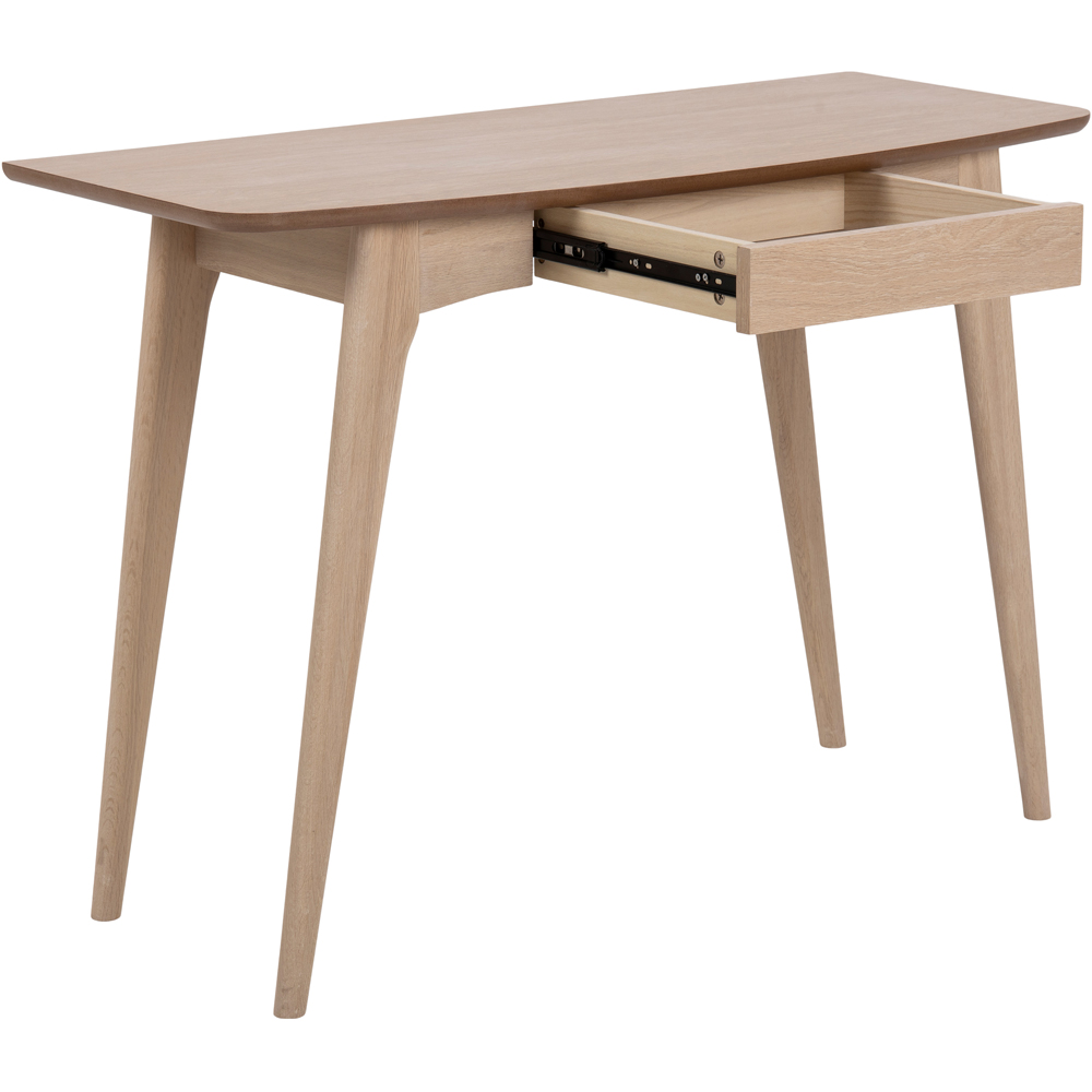 Florence Woodstock Single Drawer Office Desk Oak Image 5