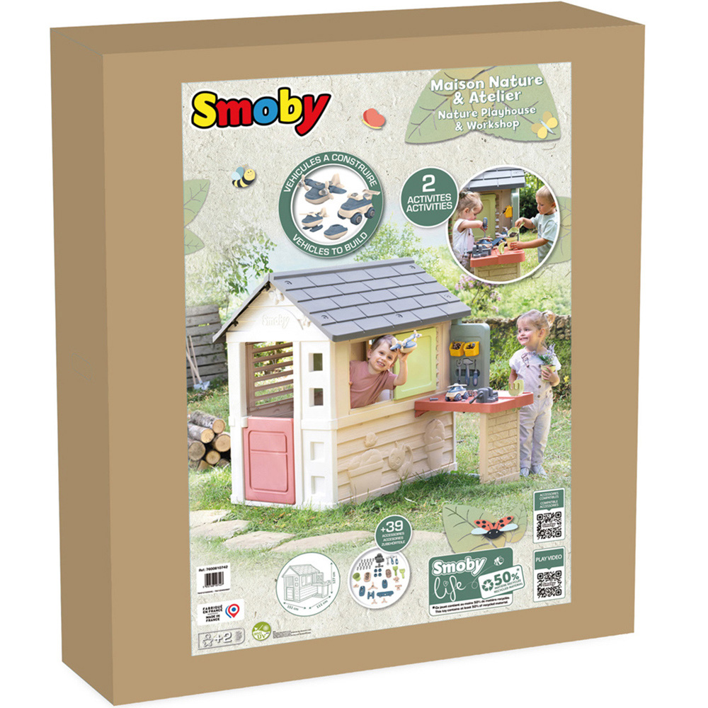 Smoby Life Kids Nature Playhouse and Workshop Image 6