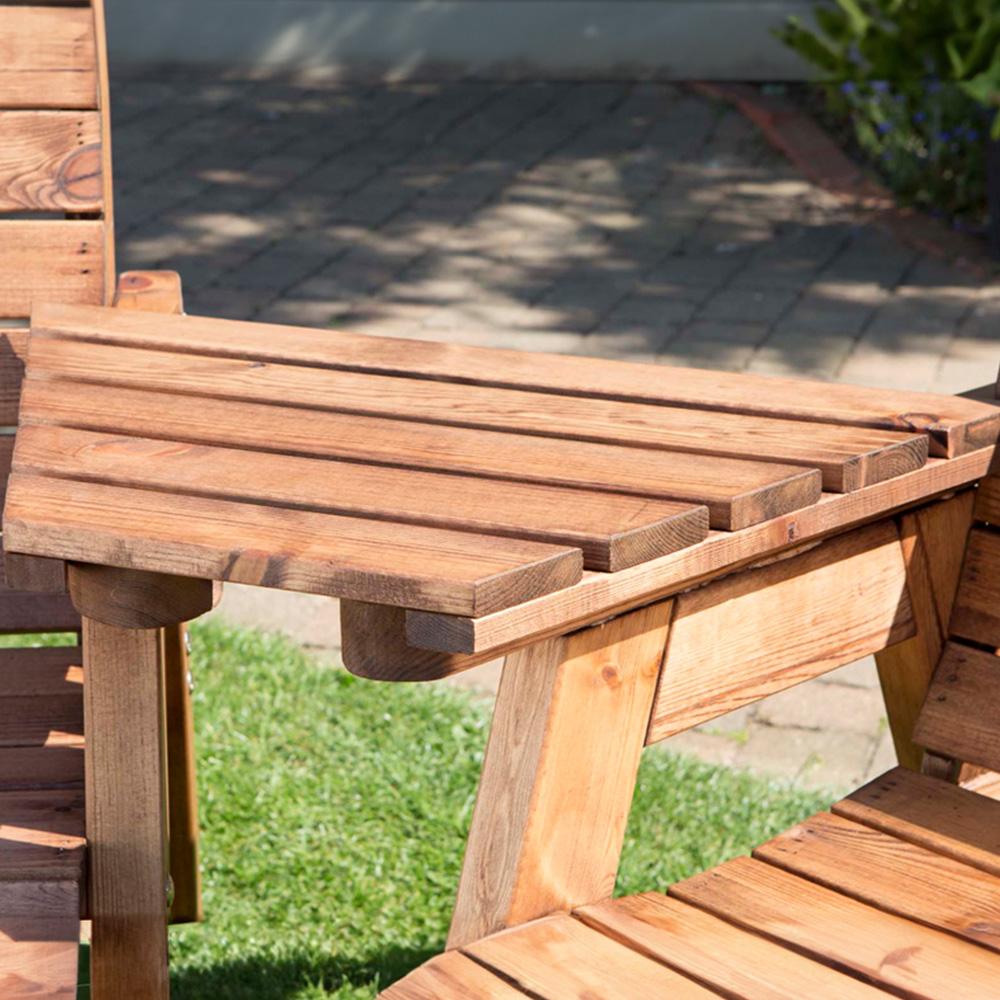 Samuel Alexander Hand Made Chunky Rustic Wooden Companion Seat Angled Tray Image 2