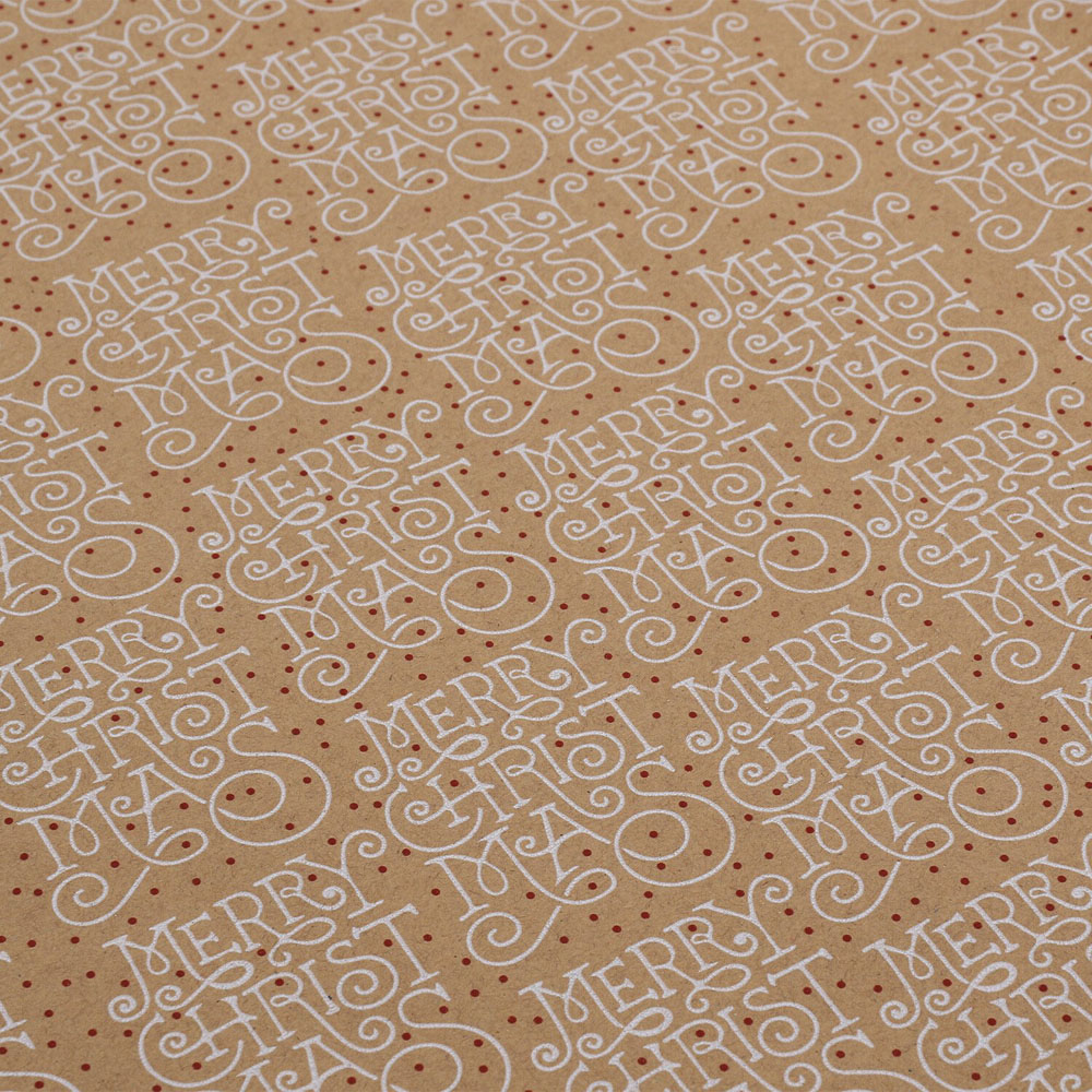 Kraft Festive Scenes Wrapping Paper 4m - Brown Image 2