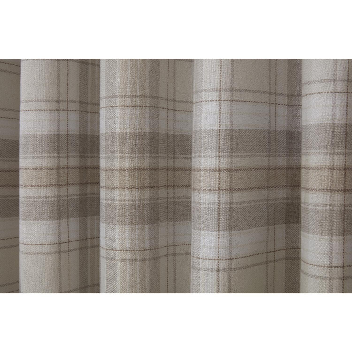 Divante Hatfield Natural Check Blackout Curtains 168 x 183cm Image 3