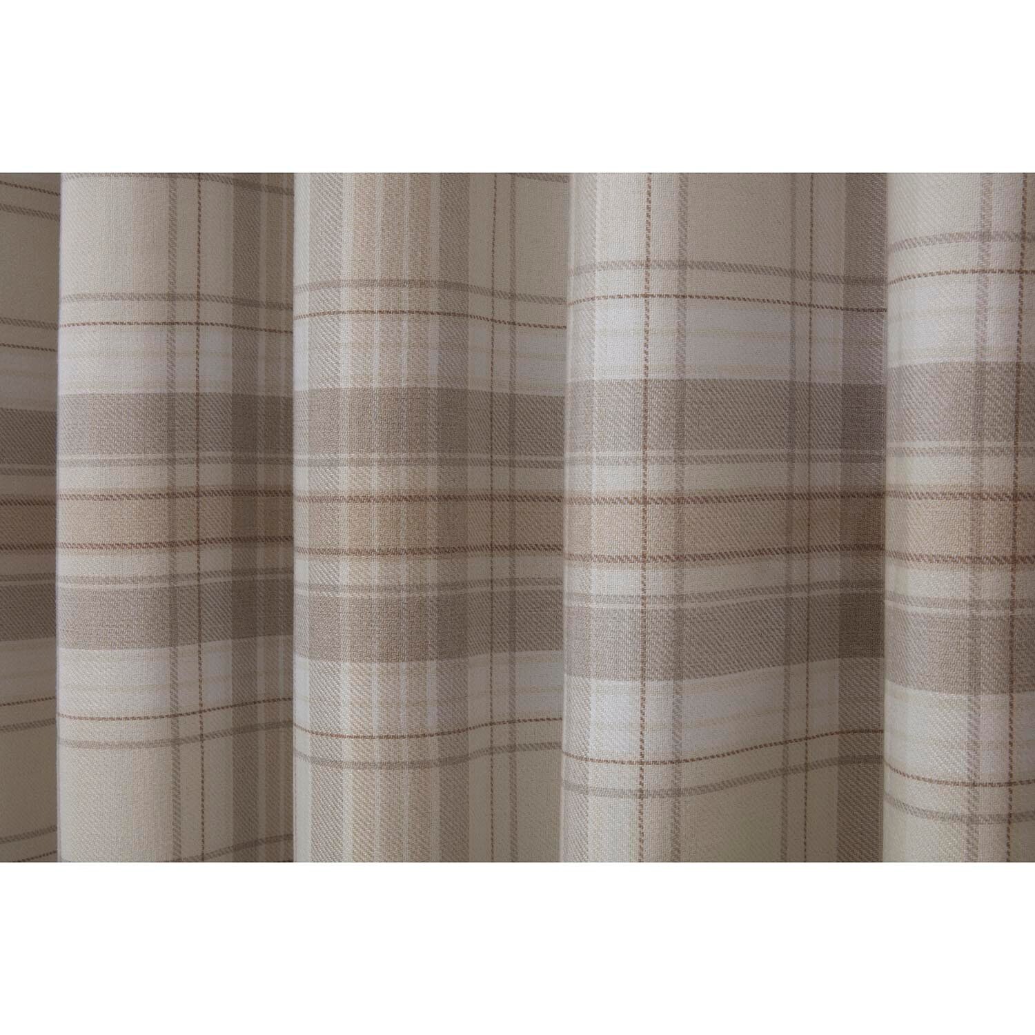 Divante Hatfield Natural Check Blackout Curtains 167 x 137cm Image 4
