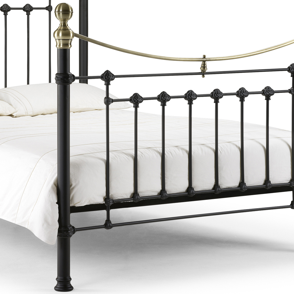 Julian Bowen Victoria King Size Satin Black Bed Image 4
