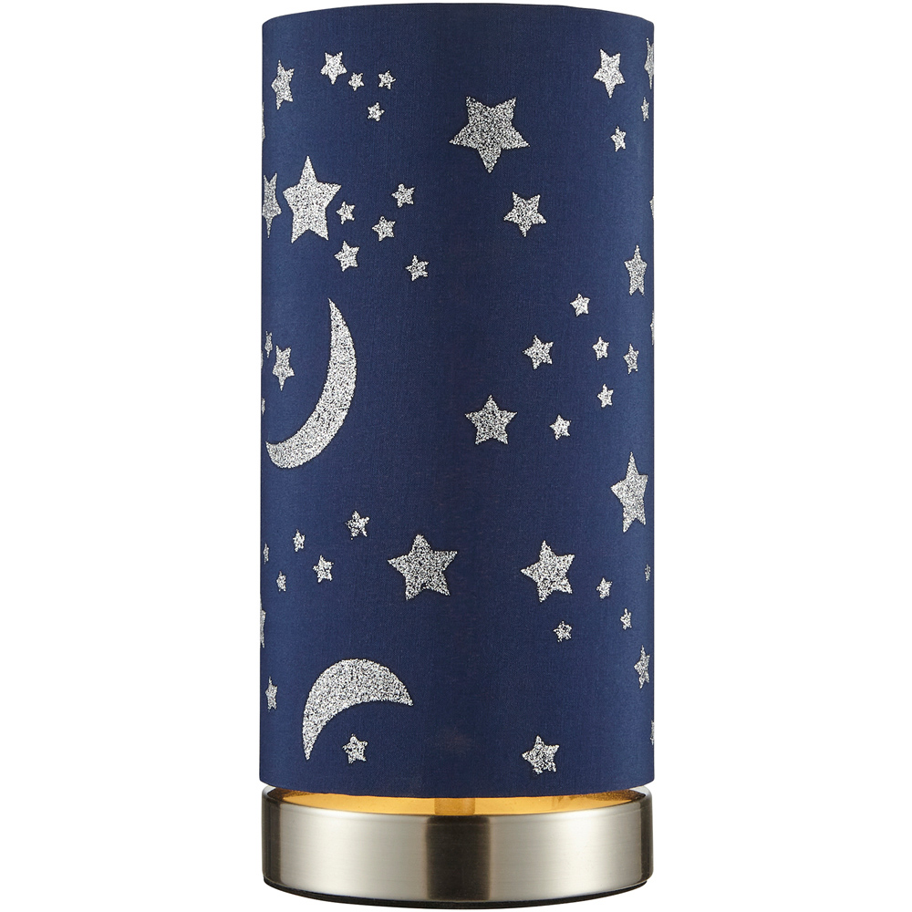 Glow Navy Moons and Stars Table Lamp Image 3