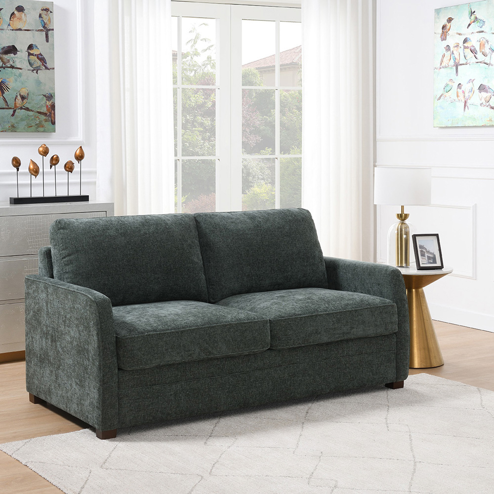 Canarsie 2 Seater Winter Moss Full Foam Sofa Bed Image 5