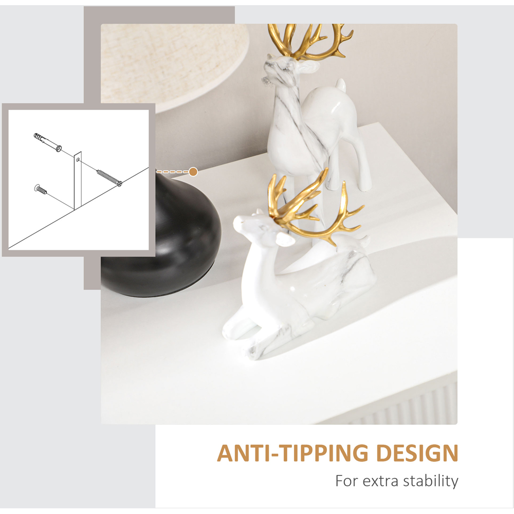 Portland 3 Drawer White Chest of Drawers Image 6