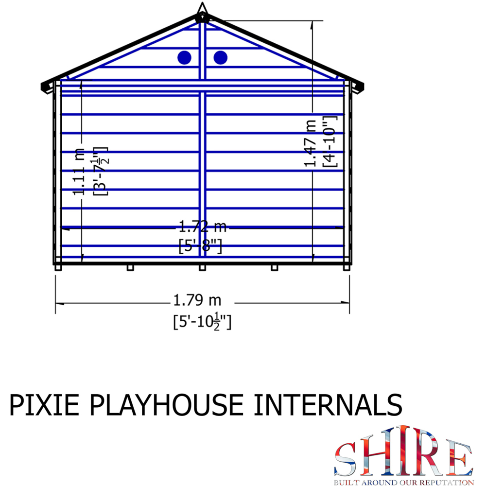 Shire 6 x 4ft Pixie Playhouse Shed Image 8