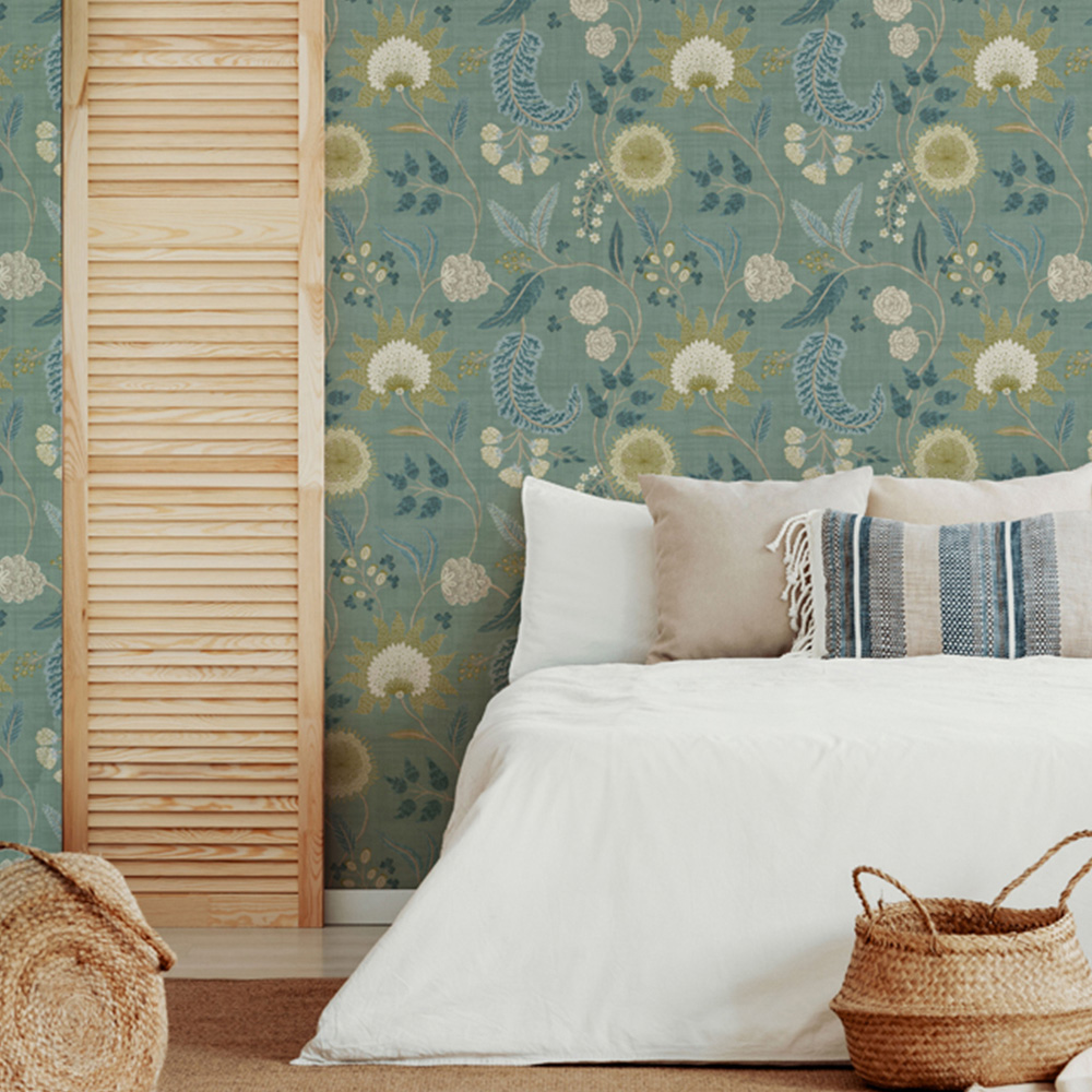 Esselle Home Fable Trail Seafoam Wallpaper Image 6