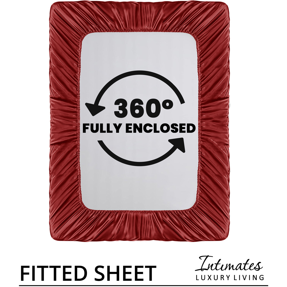 Intimates King Size Red Satin Bedding Set Image 8