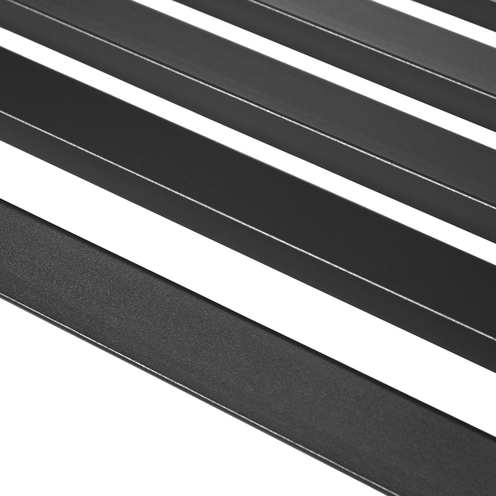 Outsunny 2 Seater Black Metal Garden Bench Image 3