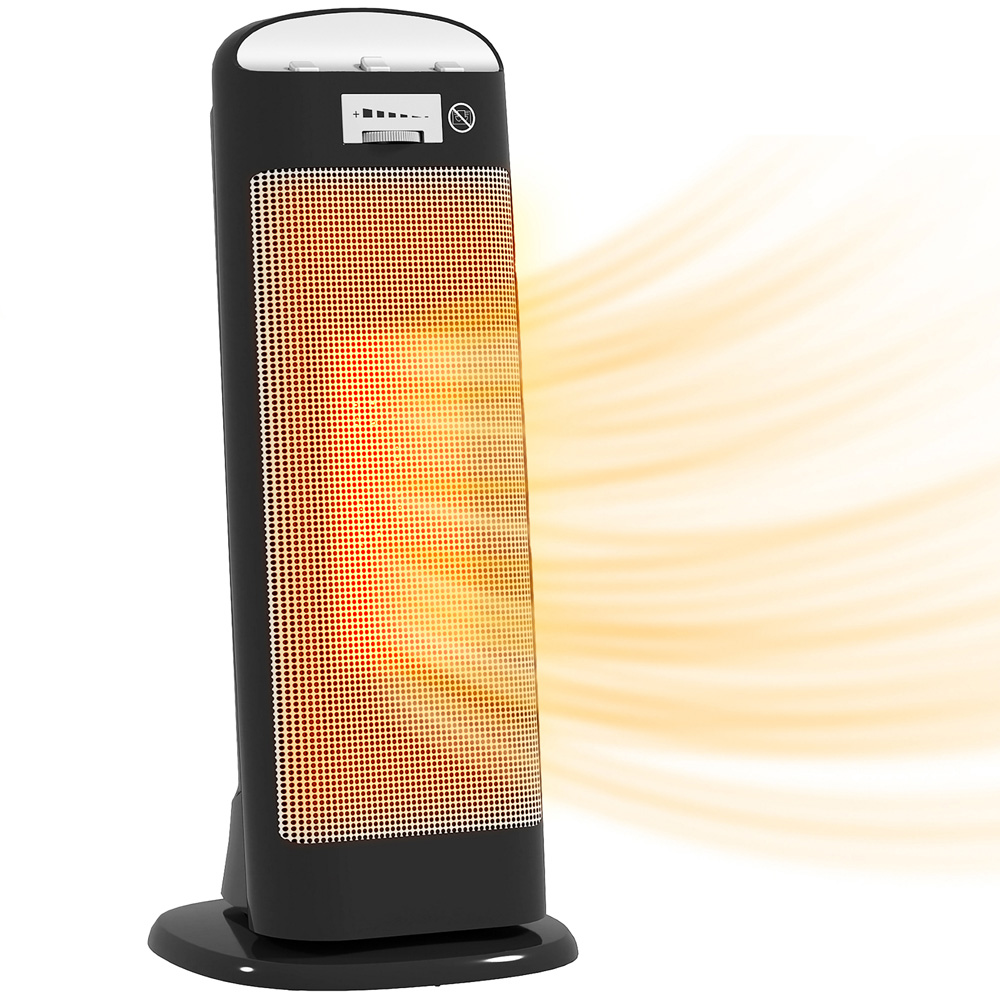 HOMCOM Black Fan Space Heater with 4 Modes 2000W Image 3