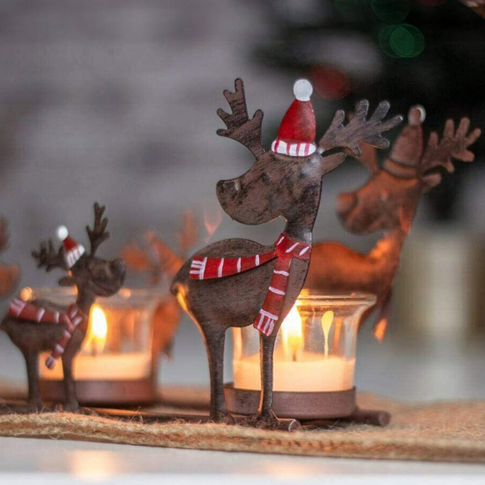 Marco Paul Reindeer Tea Light Gass Holder Image 5