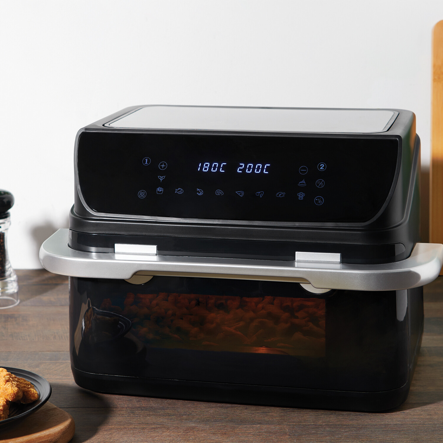 Kitchen Master Large Pot Air Fryer With Window Black Image 7