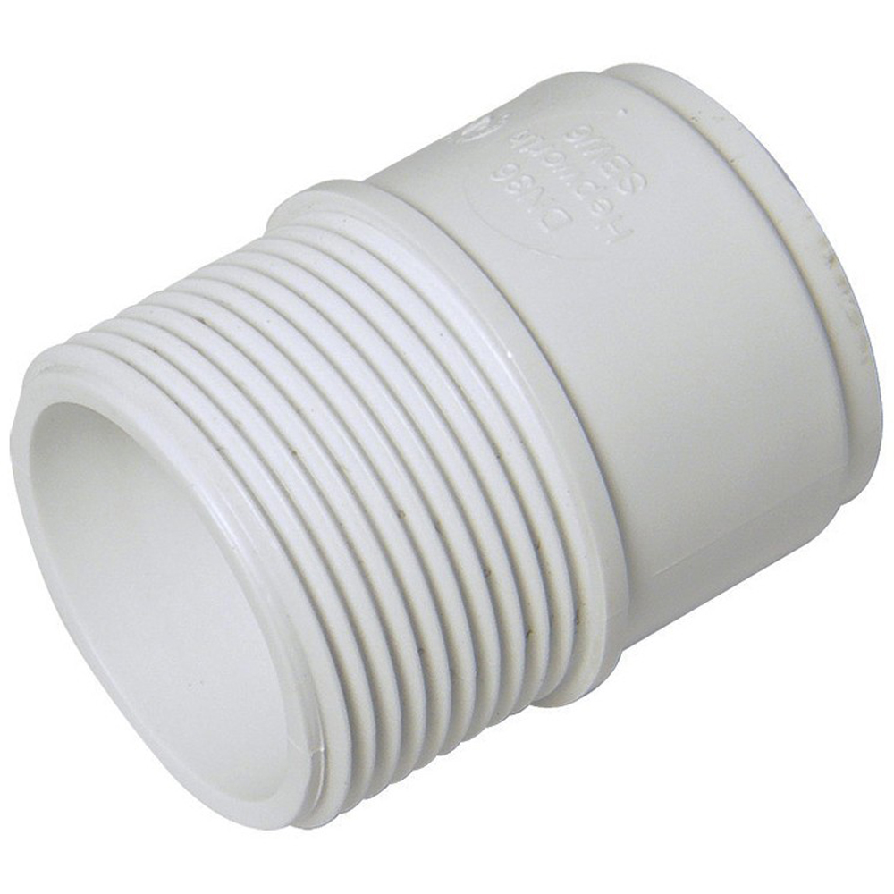 FloPlast Solvent Weld Waste Iron Male Coupling White 40mm Image