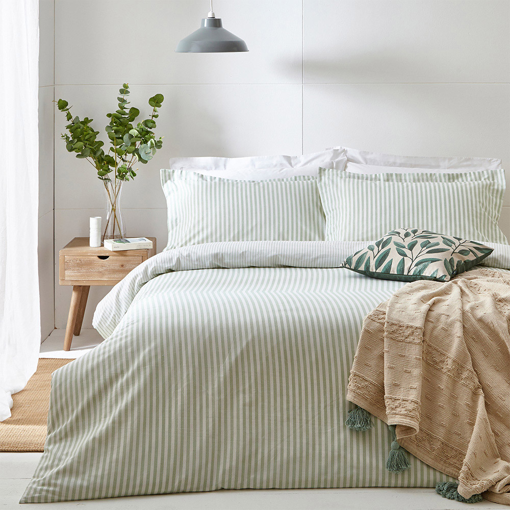 Yard Double Hebden Eucalyptus Reversible Duvet Set Image 1
