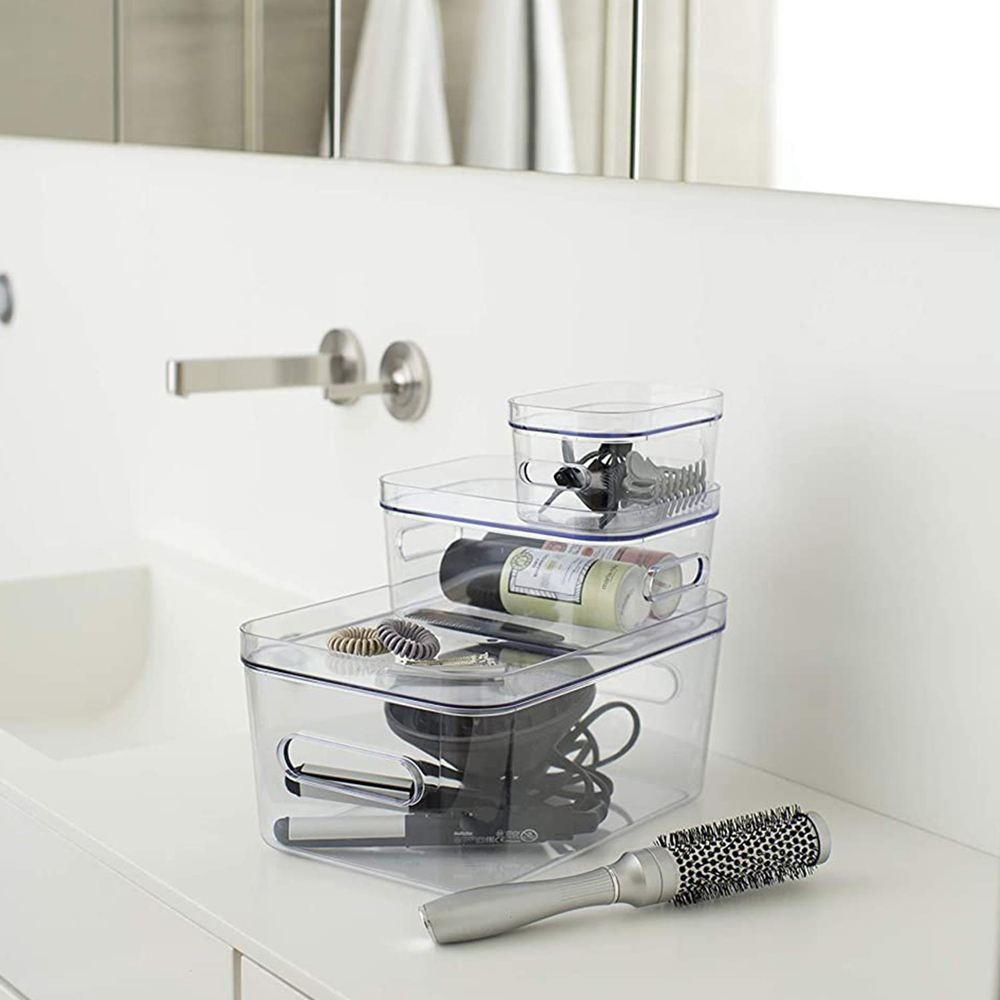 SmartStore Compact Clear Extra Small Storage Box 600ml 3 Pack Image 8