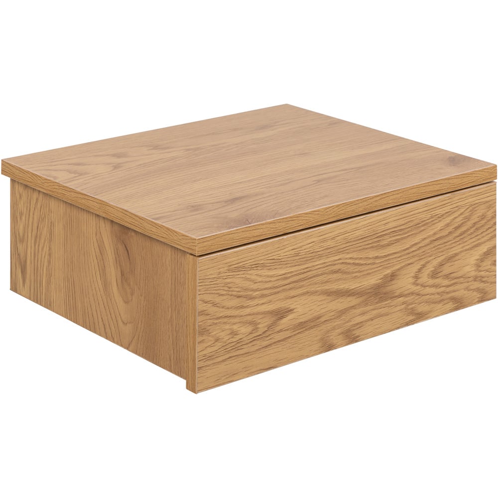 Florence Avignon Single Drawer Oak Square Bedside Table Image 4