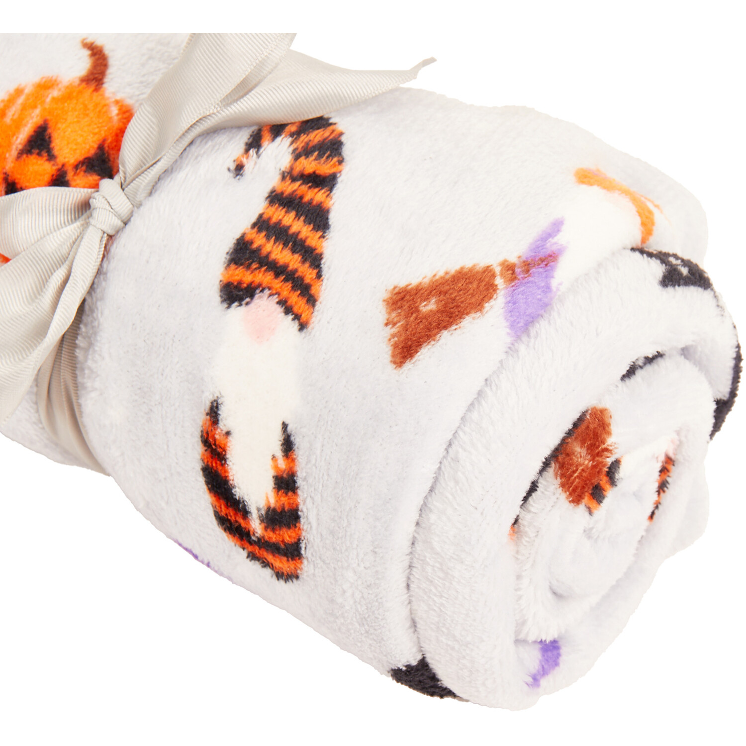 Halloween Gonk Printed Throw - White Image 2