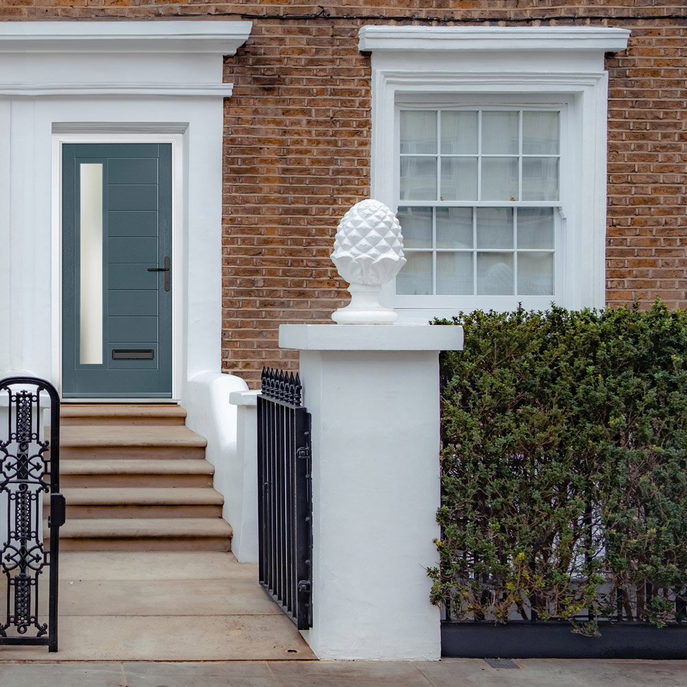 Crystal-Direct Monza Slate Grey GRP Stipolytte Glass Left Hand Open Front Door 2090 x 920mm Image 2