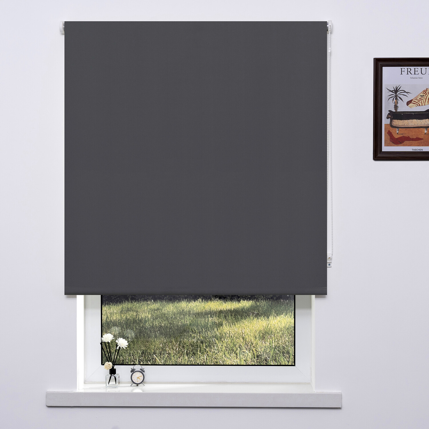 Plain Blackout Blinds - Northern Grey / 60cm Image 1
