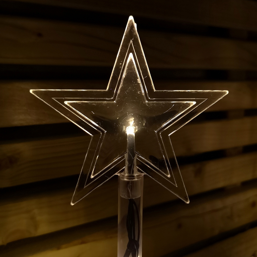 Samuel Alexander Warm White LED Star Garden Stick Light 8 Pack Image 6