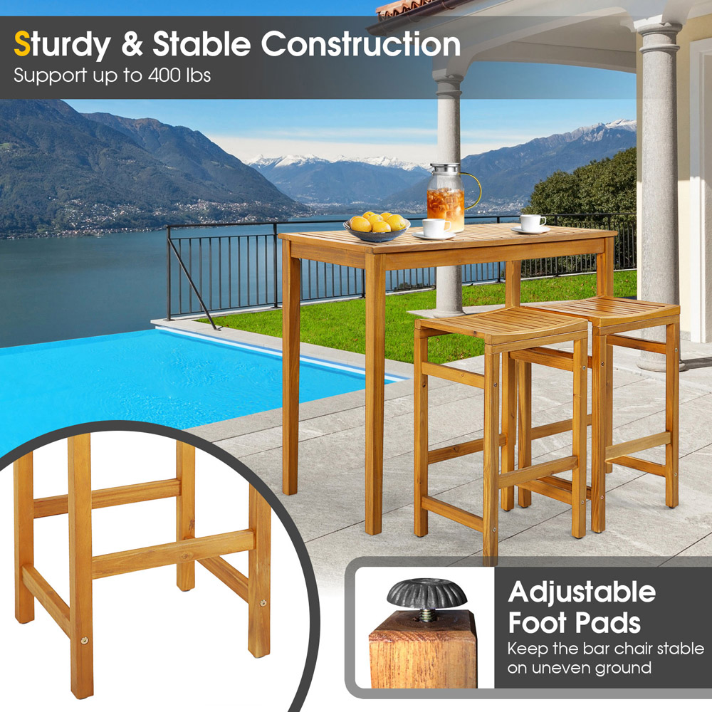 Costway Saddle Seat Bar Stool Set of 2 | Homebase