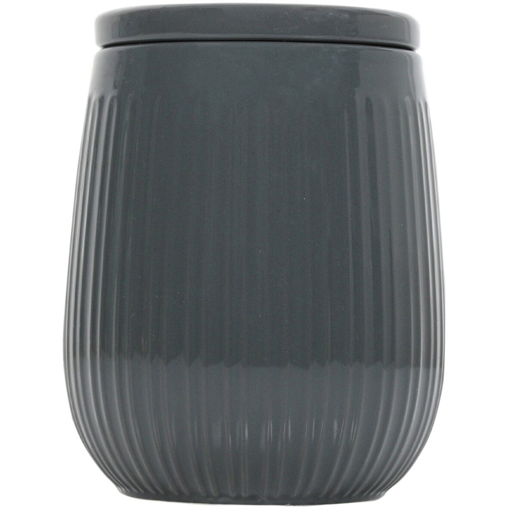 Adorn Embossed Ceramic Canister - Grey Image