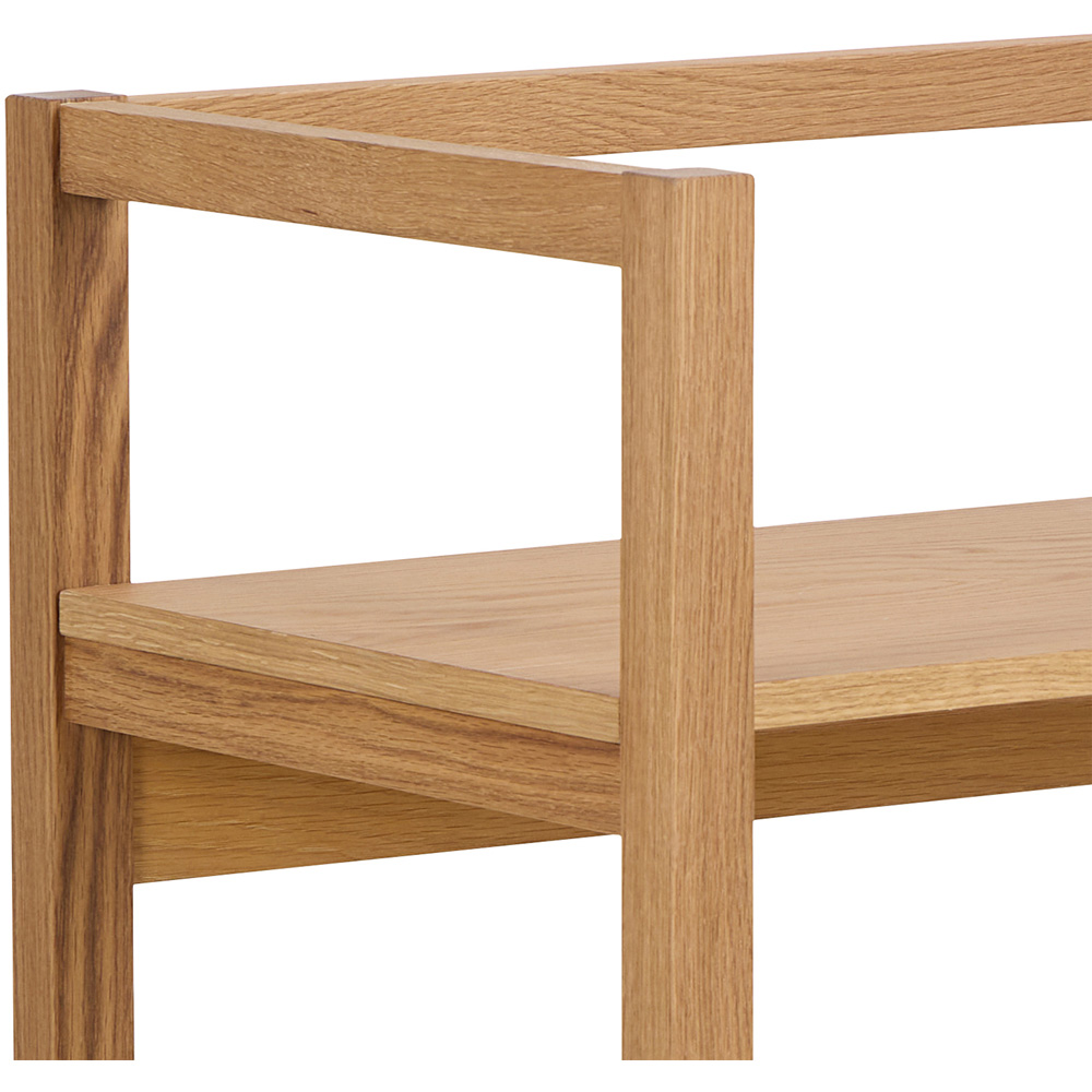 Florence Ludza 3 Shelf Oak Rectangular Bookcase Image 5