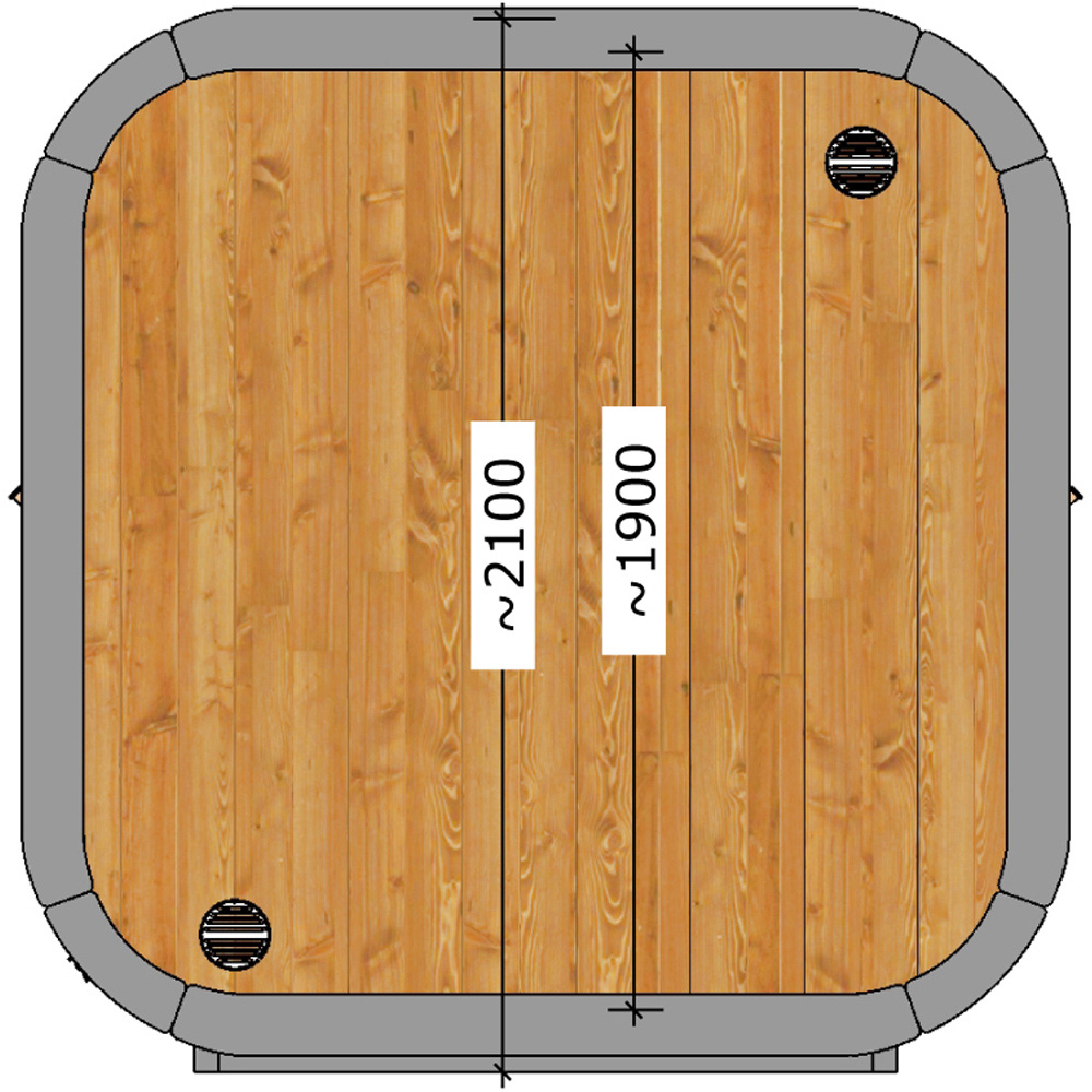 Stjarna Icon 200S Black Thermowood Outdoor Sauna 6.8 x 6.5ft Image 7