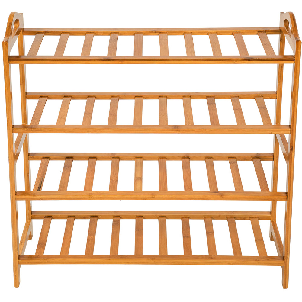tectake 4 Shelf Shoe Rack with Handles Image 2