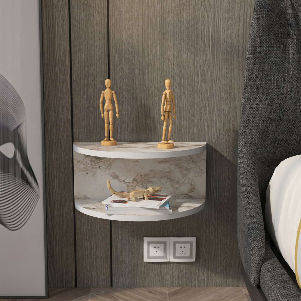 Decorotika Bella Single Shelf Ephesus Floating Bedside Table Image 4