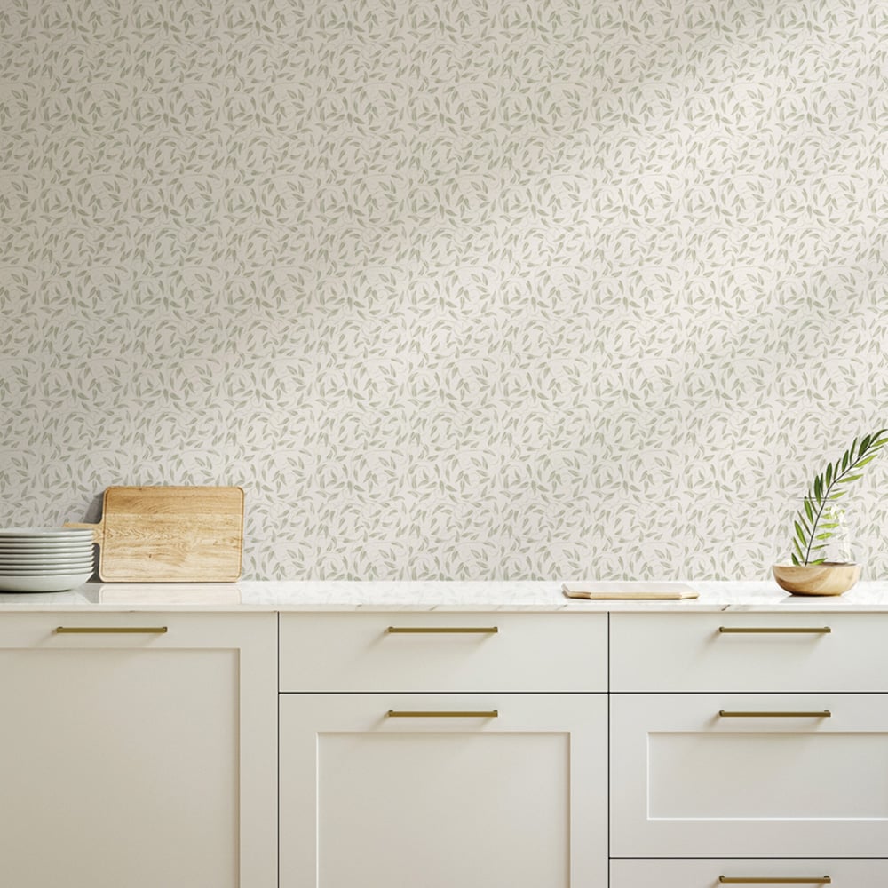 Galerie Llewelyn-Bowen Off The Wall Tree Leaf Green Wallpaper Image 2