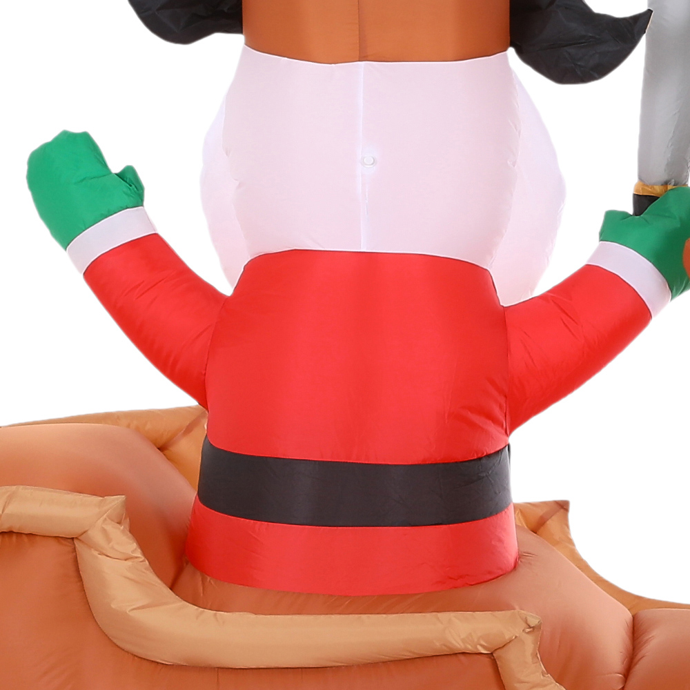 Living and Home Inflatable Pirate Santa Christmas Decoration 6ft Image 7