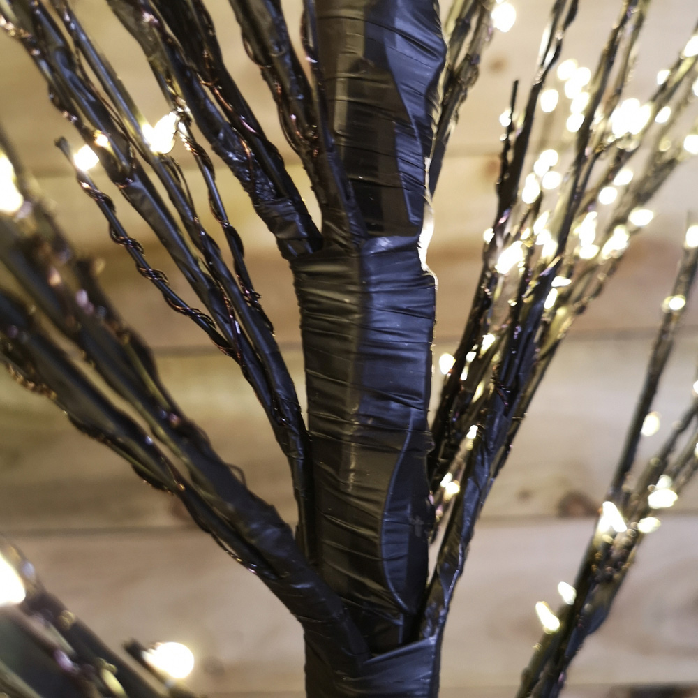 Samuel Alexander Warm White LED Pre Lit Black Micro Dot Blossom Artificial Christmas Tree 5ft Image 4