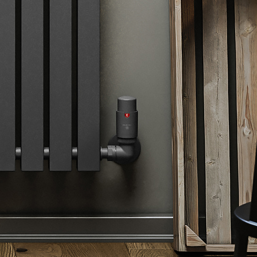 Terma Vario Modern Grey Right Sided Vision 3 Axis Thermostatic Radiator Valve Set Image 4
